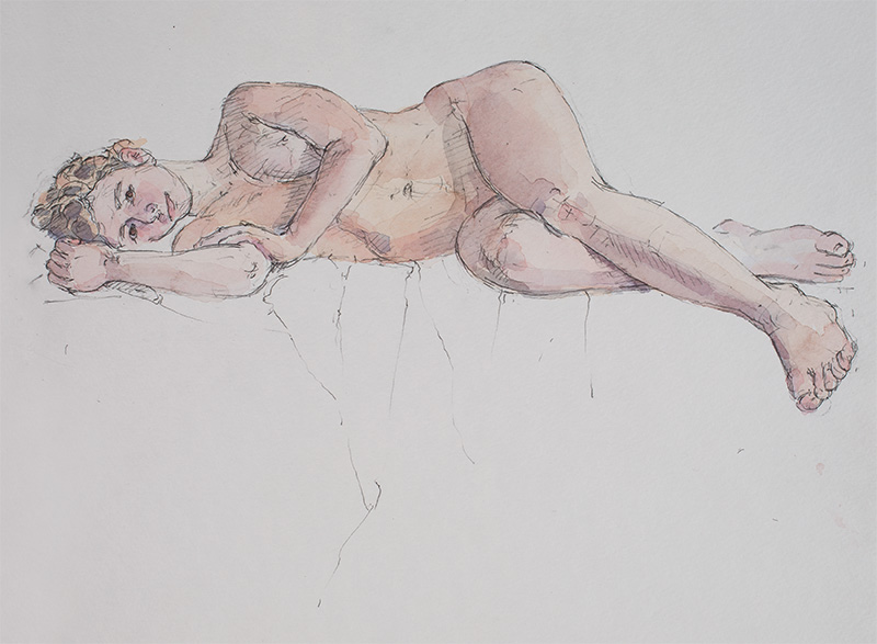 Jackie reclining by Frederick Ortner