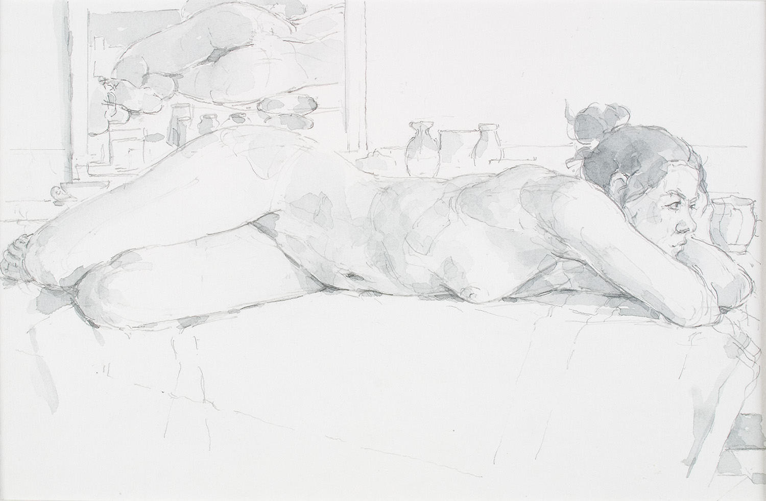 Jolie thinking by Frederick Ortner (larger)
