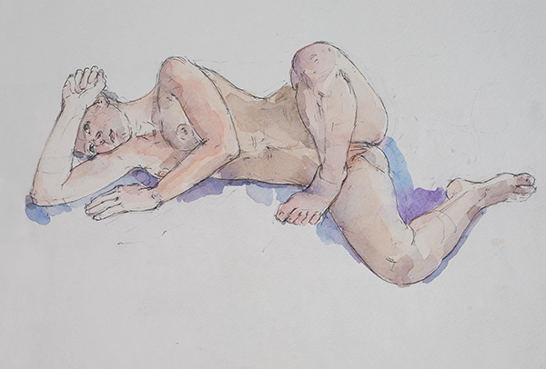 Sydney reclining by Frederick Ortner