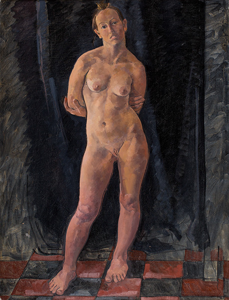 Sydney standing by Frederick Ortner