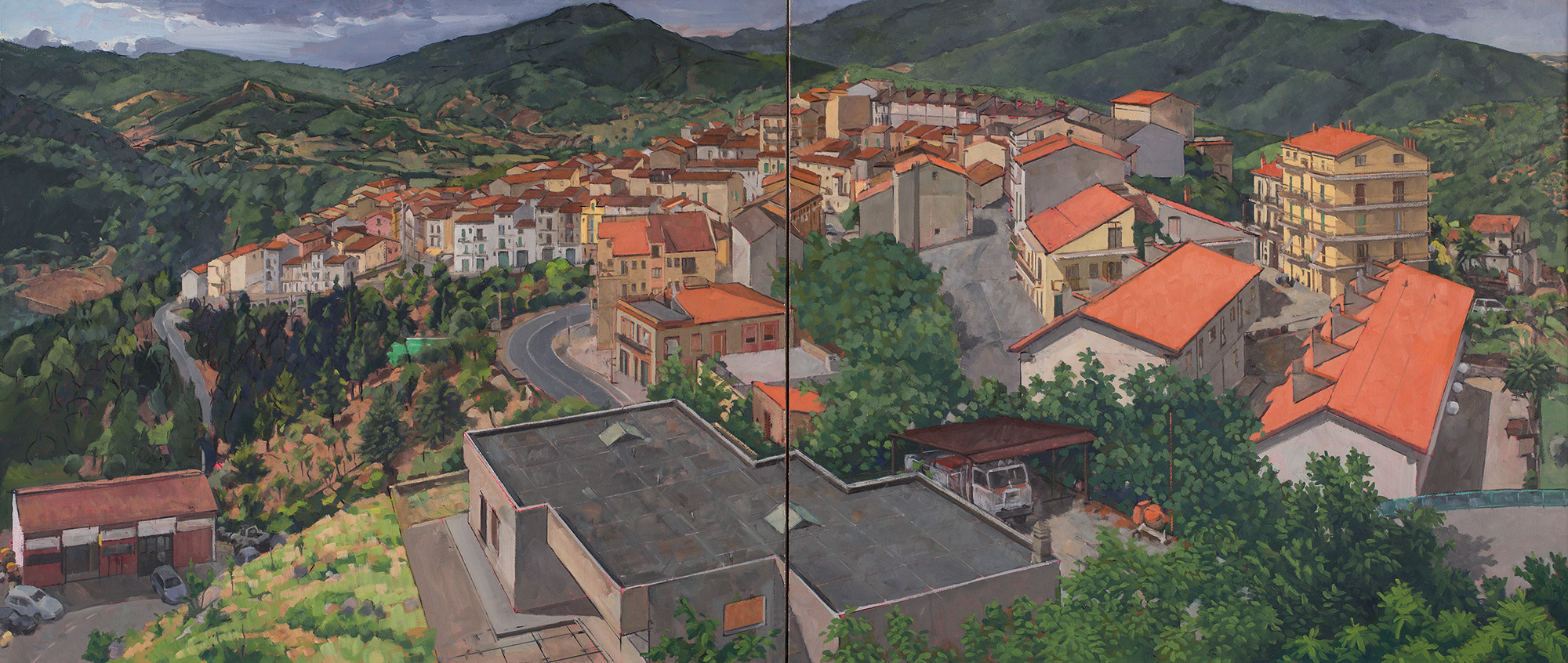 Accetura seen from the museum by Frederick Ortner (larger)