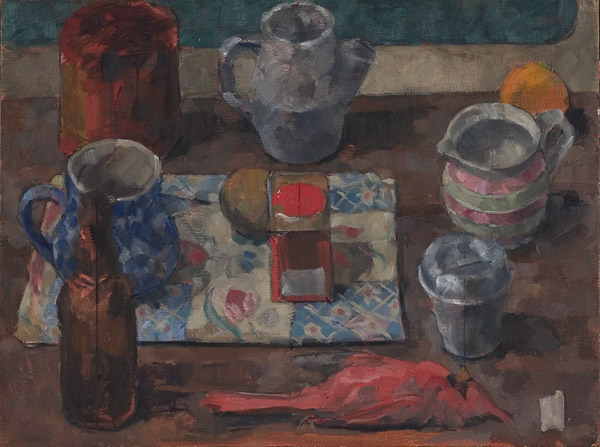 still life with cardinal I by Frederick Ortner