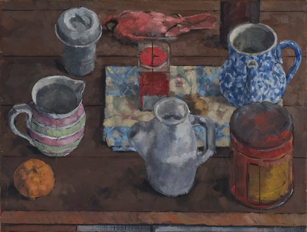 still life with cardinal II by Frederick Ortner